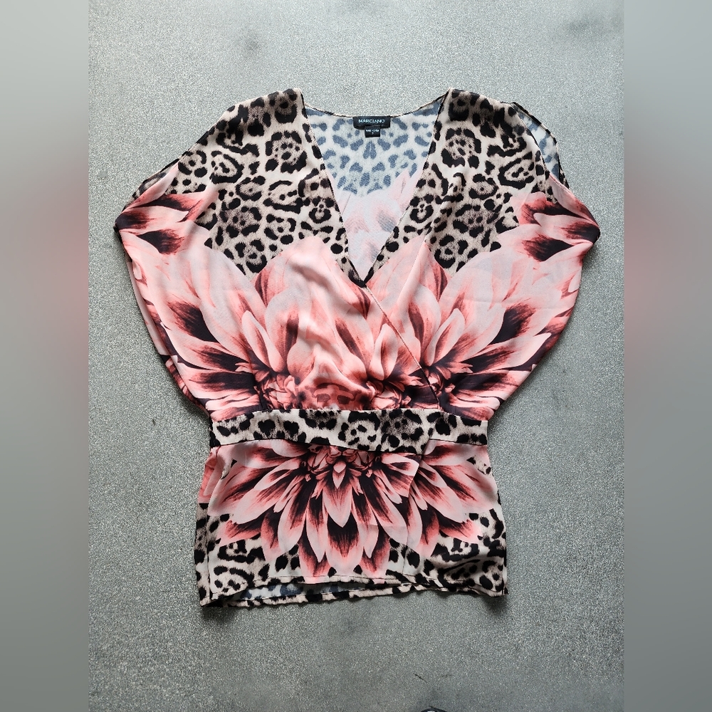 Leopard and flower blouse